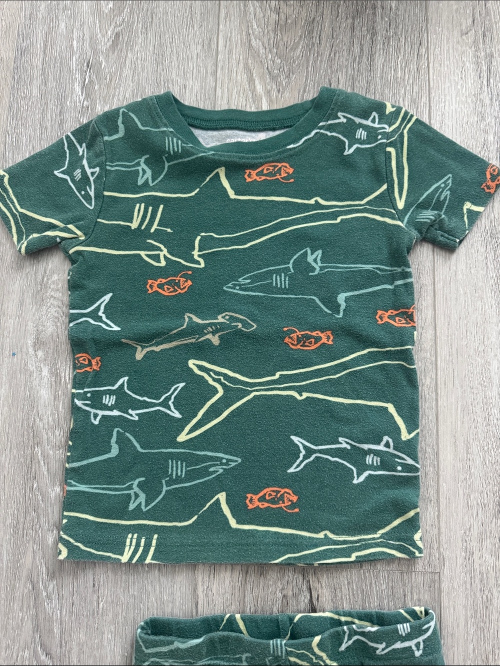 EUC Carter's Set of 2 Pajamas Sharks Short Set & Dinosaurs Pants Set Size 5 - Picture 9 of 14